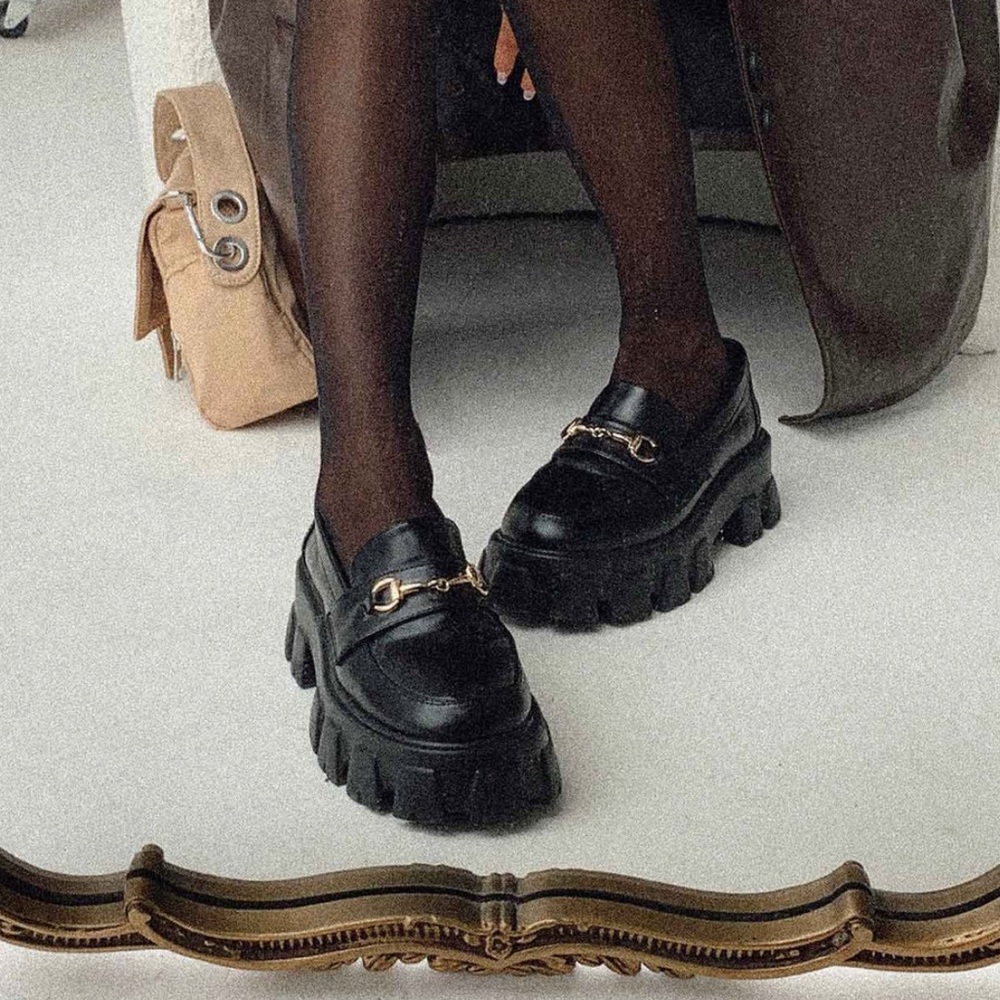 Black Chunky loafers